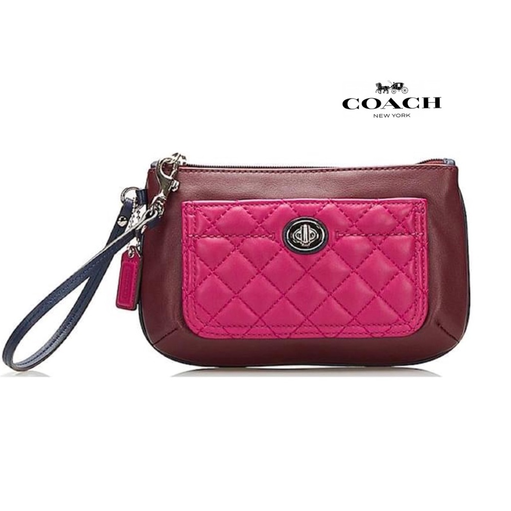 Coach Park Quilted Leather Medium Wristlet F50097